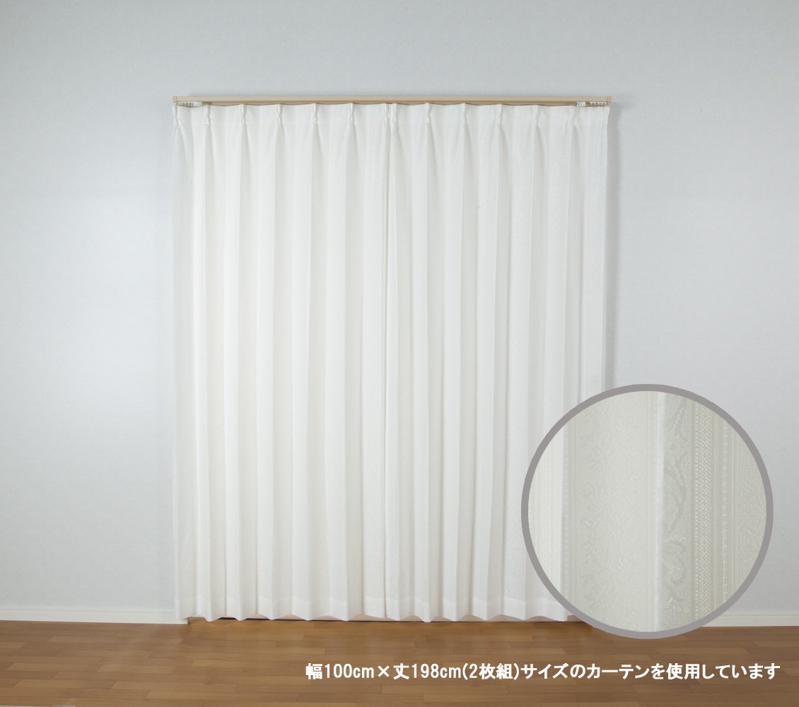 【新着商品】ユニベール ミラーレースカーテン アングルレース ホワイト 幅200 Amazon｜ユニベール ミラーレースカーテン アングルレース ホワイト 幅